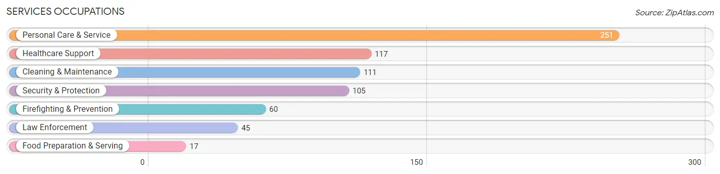 Services Occupations in Fairview CDP Westchester County