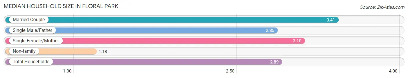 Median Household Size in Floral Park