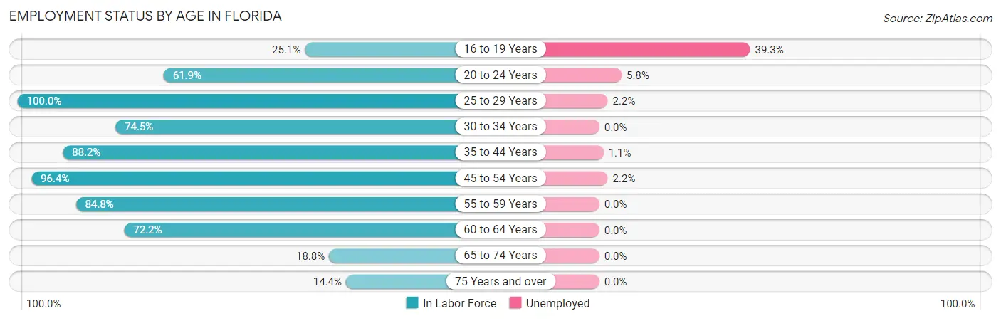 Employment Status by Age in Florida
