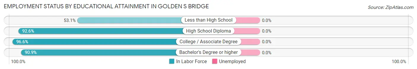 Employment Status by Educational Attainment in Golden s Bridge