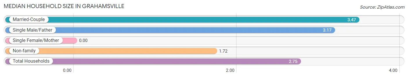 Median Household Size in Grahamsville