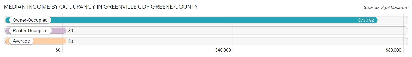 Median Income by Occupancy in Greenville CDP Greene County