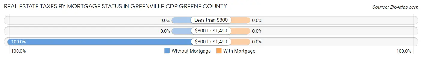 Real Estate Taxes by Mortgage Status in Greenville CDP Greene County