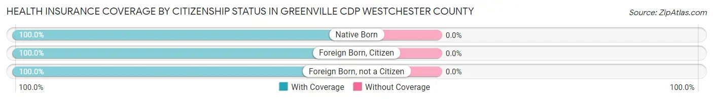 Health Insurance Coverage by Citizenship Status in Greenville CDP Westchester County