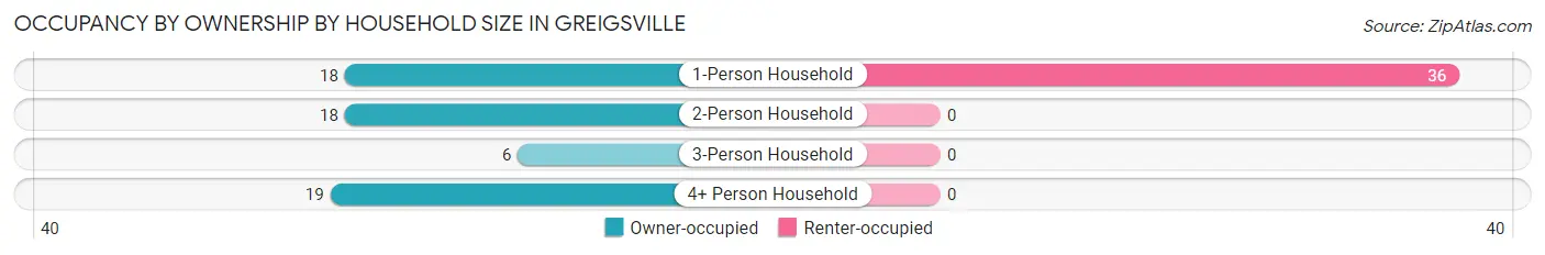 Occupancy by Ownership by Household Size in Greigsville
