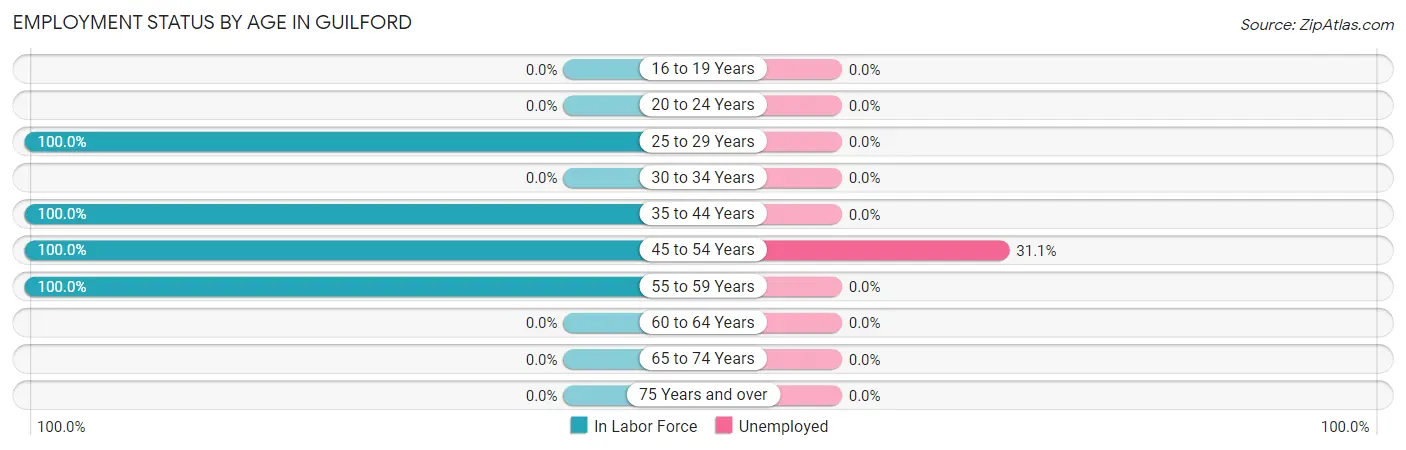 Employment Status by Age in Guilford