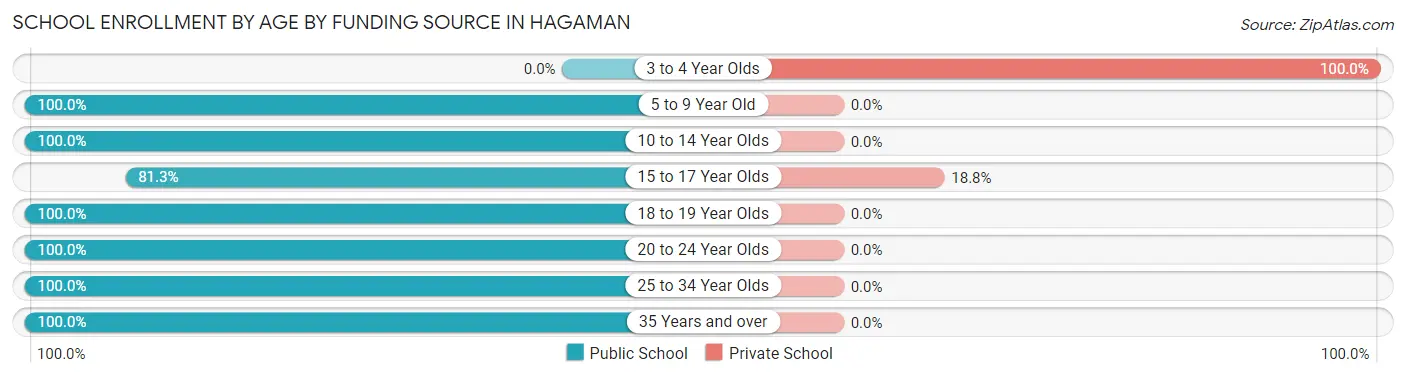 School Enrollment by Age by Funding Source in Hagaman