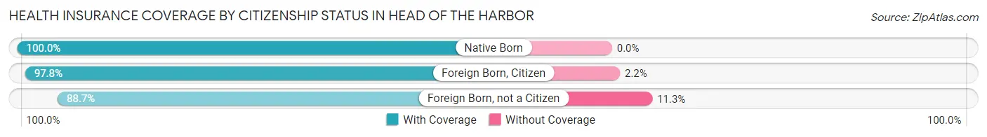 Health Insurance Coverage by Citizenship Status in Head of the Harbor