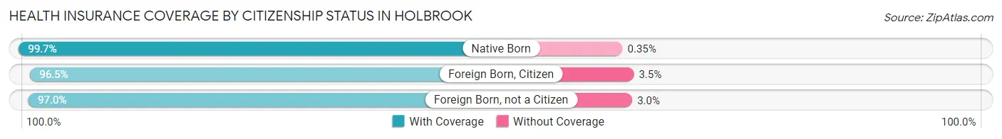 Health Insurance Coverage by Citizenship Status in Holbrook