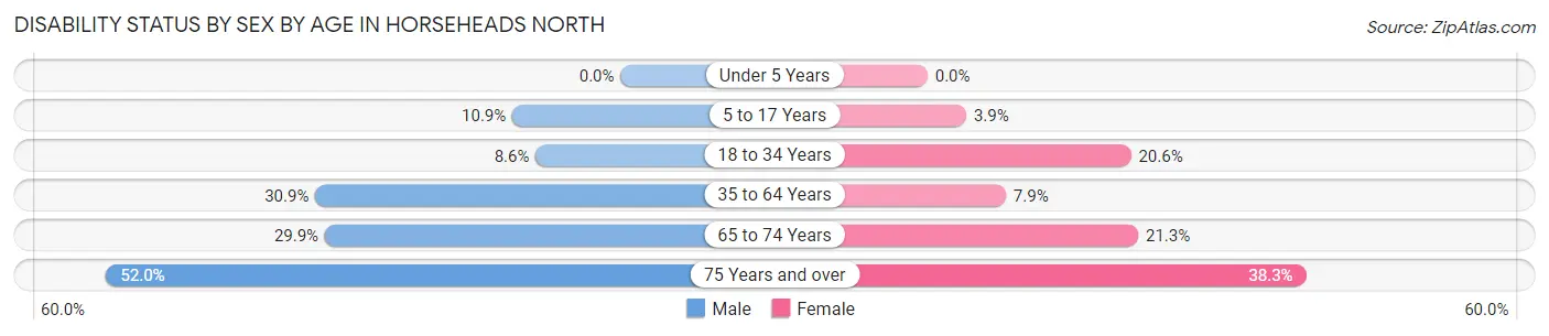 Disability Status by Sex by Age in Horseheads North