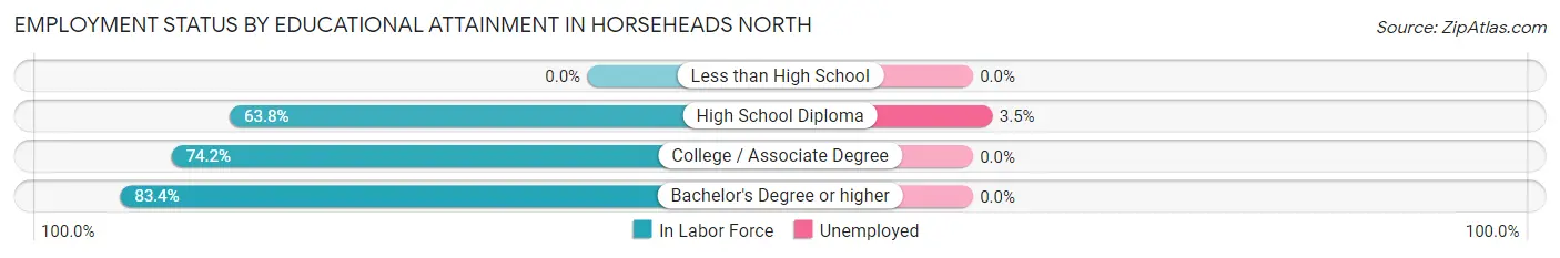 Employment Status by Educational Attainment in Horseheads North