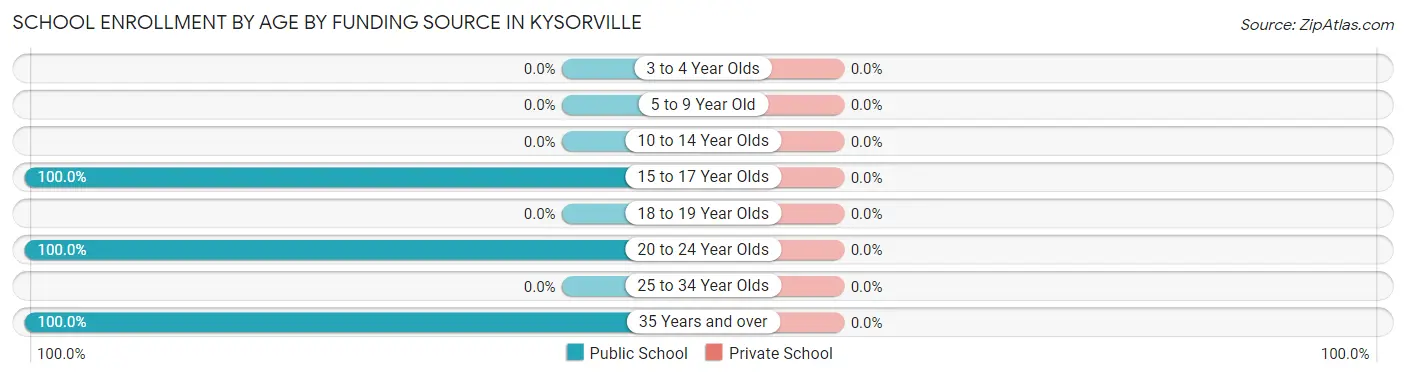 School Enrollment by Age by Funding Source in Kysorville