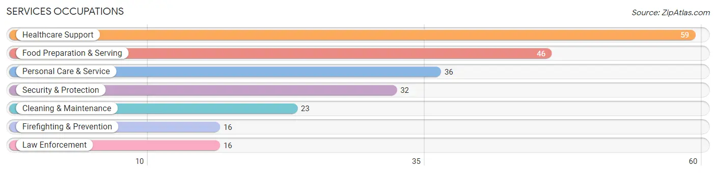 Services Occupations in Lake Delta