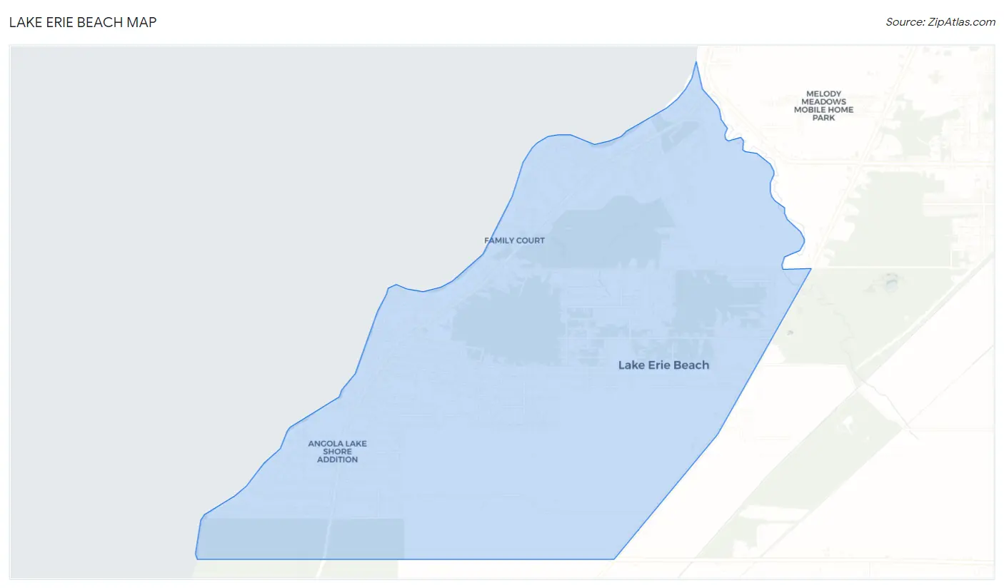 Lake Erie Beach Map