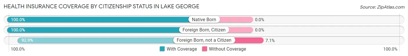 Health Insurance Coverage by Citizenship Status in Lake George