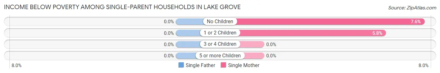 Income Below Poverty Among Single-Parent Households in Lake Grove