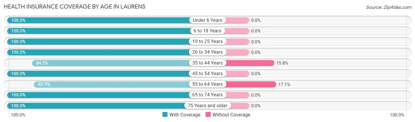 Health Insurance Coverage by Age in Laurens