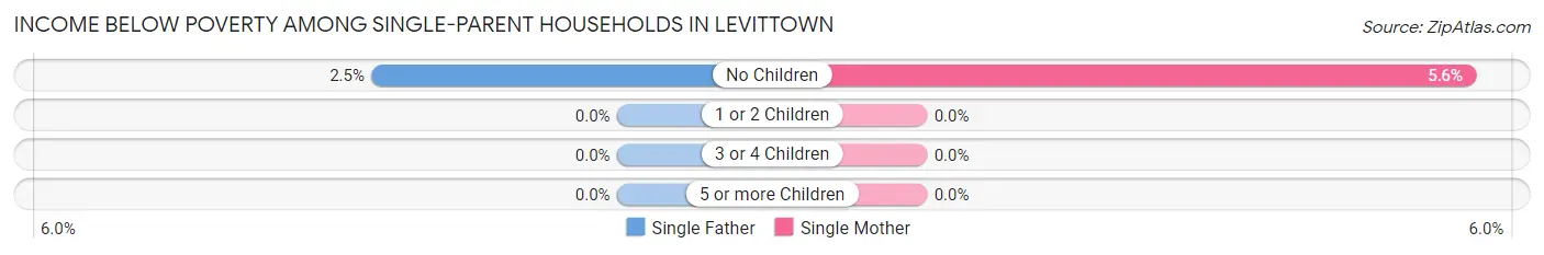 Income Below Poverty Among Single-Parent Households in Levittown