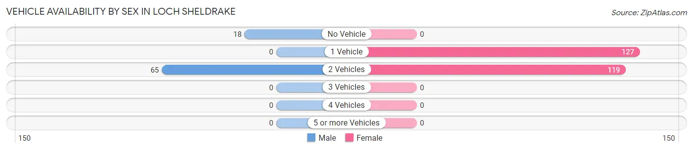 Vehicle Availability by Sex in Loch Sheldrake