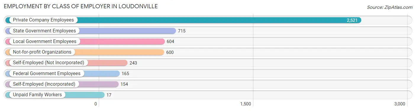 Employment by Class of Employer in Loudonville