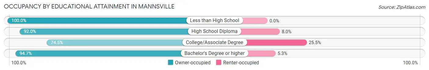 Occupancy by Educational Attainment in Mannsville