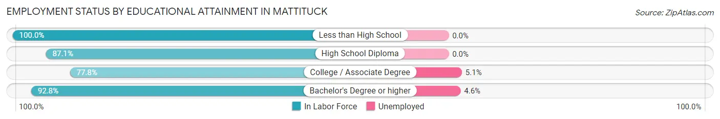 Employment Status by Educational Attainment in Mattituck