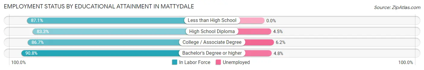 Employment Status by Educational Attainment in Mattydale