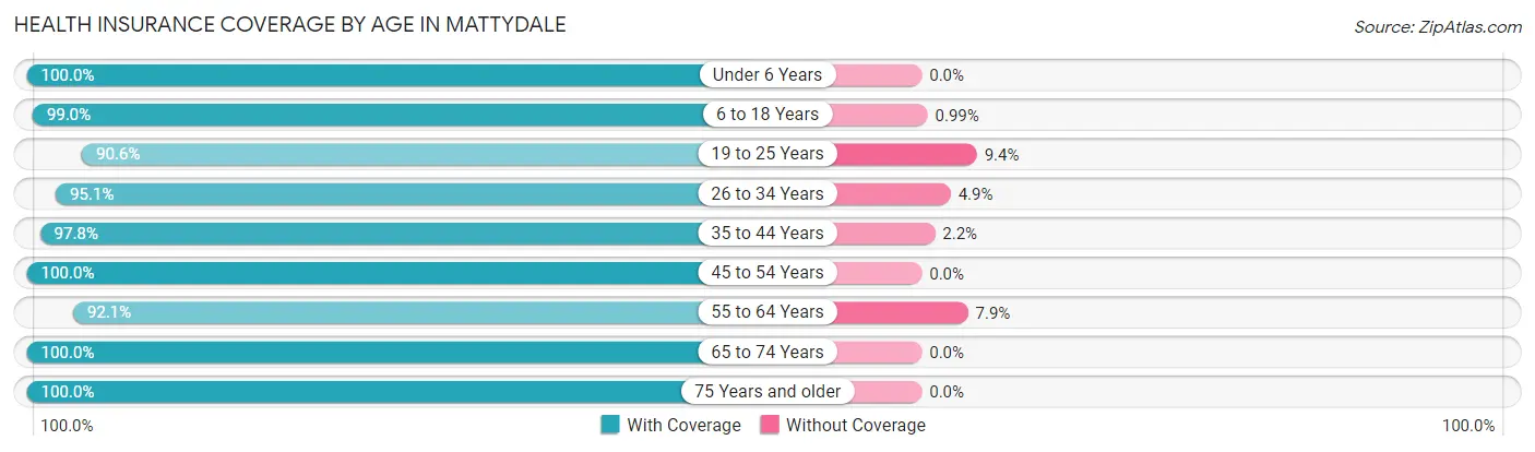 Health Insurance Coverage by Age in Mattydale