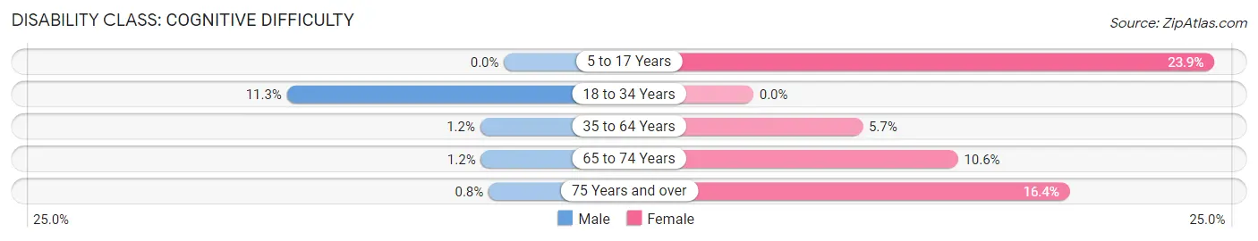 Disability in Mechanicstown: <span>Cognitive Difficulty</span>