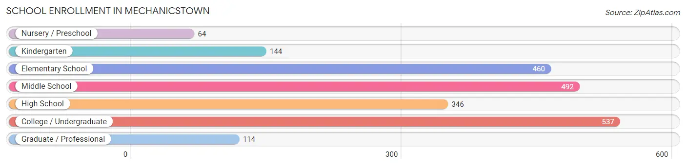 School Enrollment in Mechanicstown