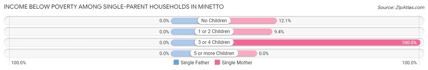 Income Below Poverty Among Single-Parent Households in Minetto