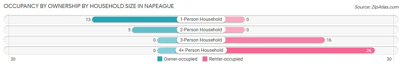 Occupancy by Ownership by Household Size in Napeague