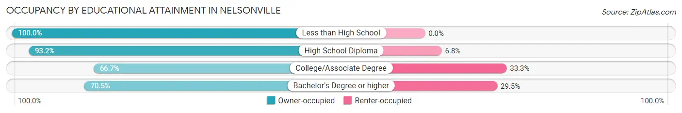 Occupancy by Educational Attainment in Nelsonville