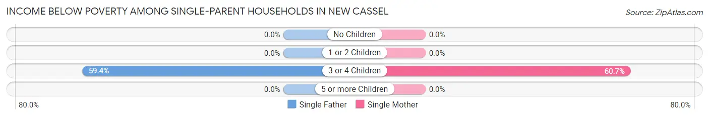 Income Below Poverty Among Single-Parent Households in New Cassel
