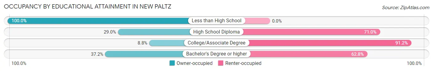 Occupancy by Educational Attainment in New Paltz