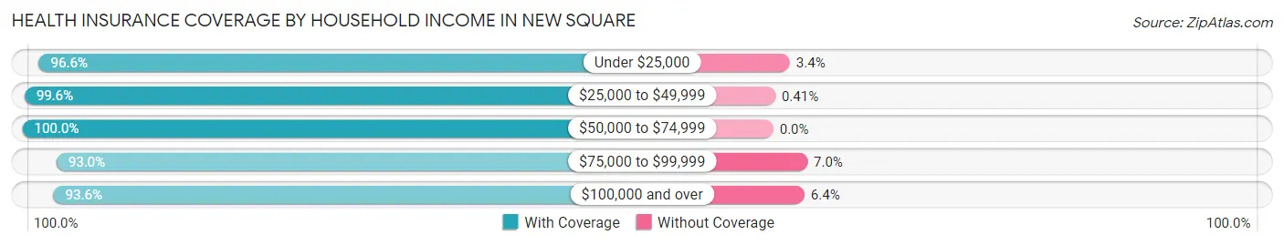 Health Insurance Coverage by Household Income in New Square