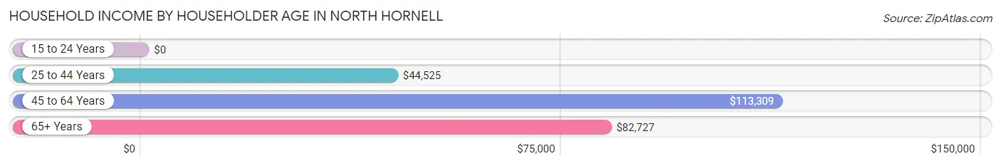 Household Income by Householder Age in North Hornell