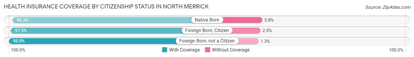 Health Insurance Coverage by Citizenship Status in North Merrick