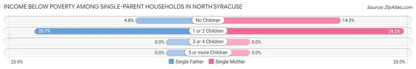 Income Below Poverty Among Single-Parent Households in North Syracuse
