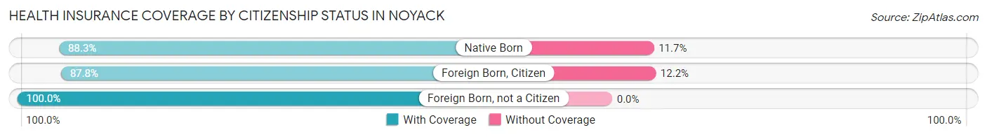 Health Insurance Coverage by Citizenship Status in Noyack