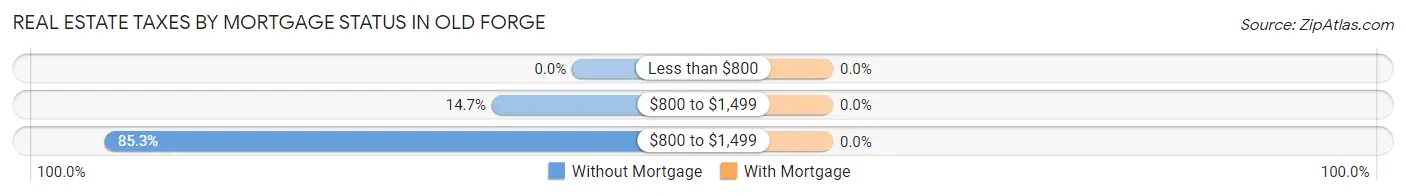 Real Estate Taxes by Mortgage Status in Old Forge