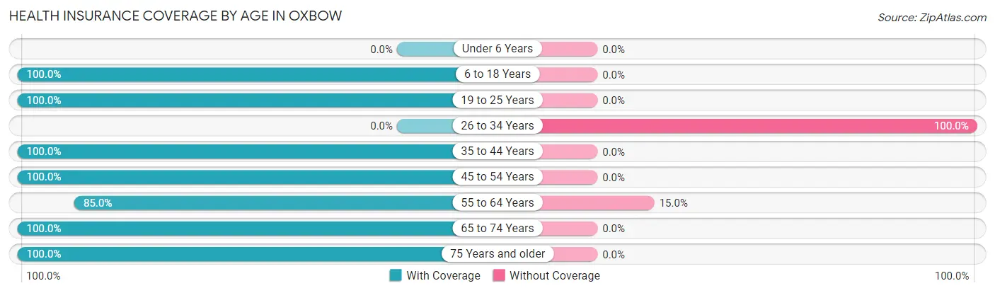 Health Insurance Coverage by Age in Oxbow