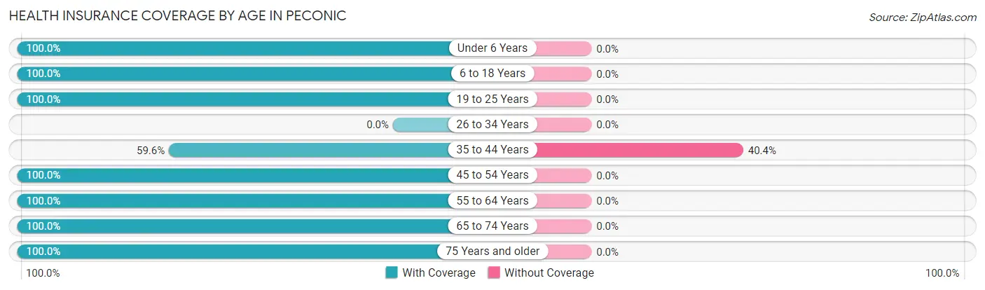 Health Insurance Coverage by Age in Peconic