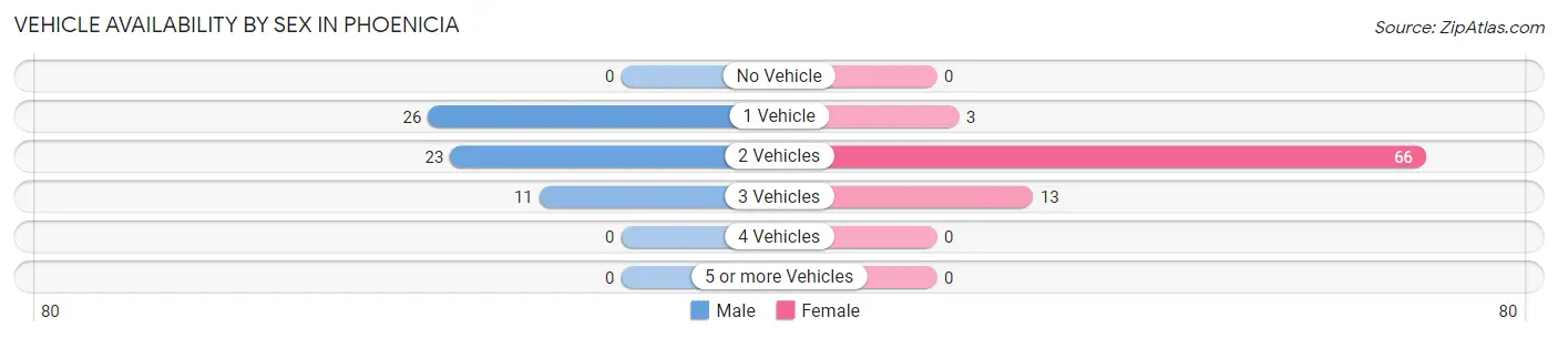Vehicle Availability by Sex in Phoenicia