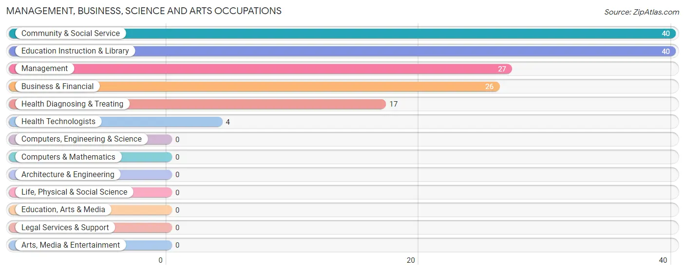 Management, Business, Science and Arts Occupations in Pine Valley