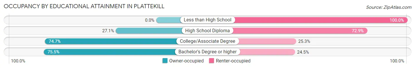 Occupancy by Educational Attainment in Plattekill
