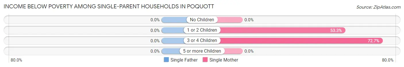 Income Below Poverty Among Single-Parent Households in Poquott