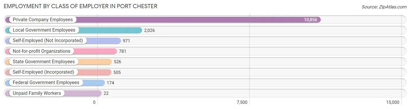 Employment by Class of Employer in Port Chester