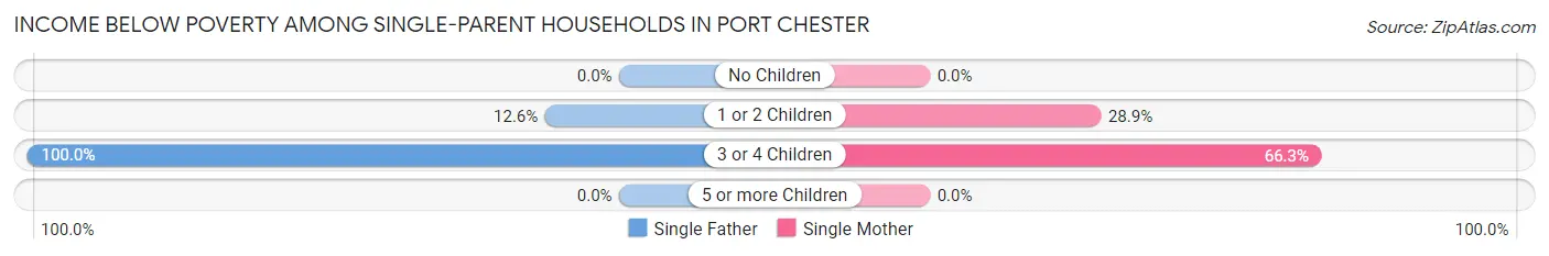 Income Below Poverty Among Single-Parent Households in Port Chester