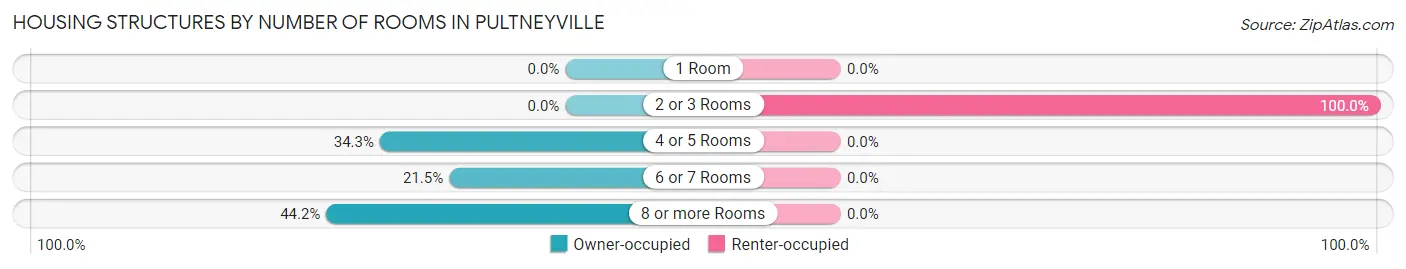 Housing Structures by Number of Rooms in Pultneyville